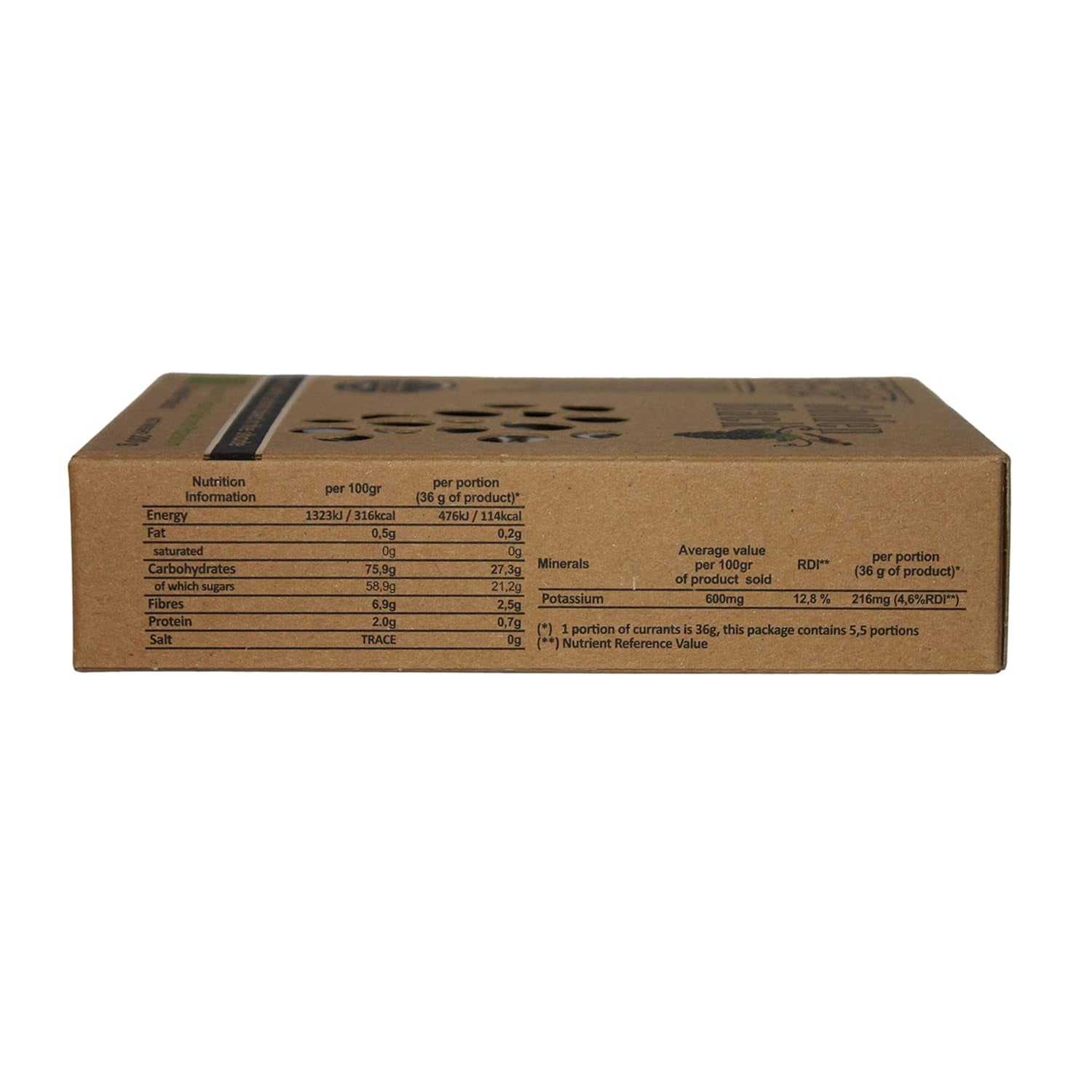 Griekse biologische zwarte rozijnen - krenten 200 g, verpakking van 3 (3 X 200g) Gedroogde producten Naty Shop