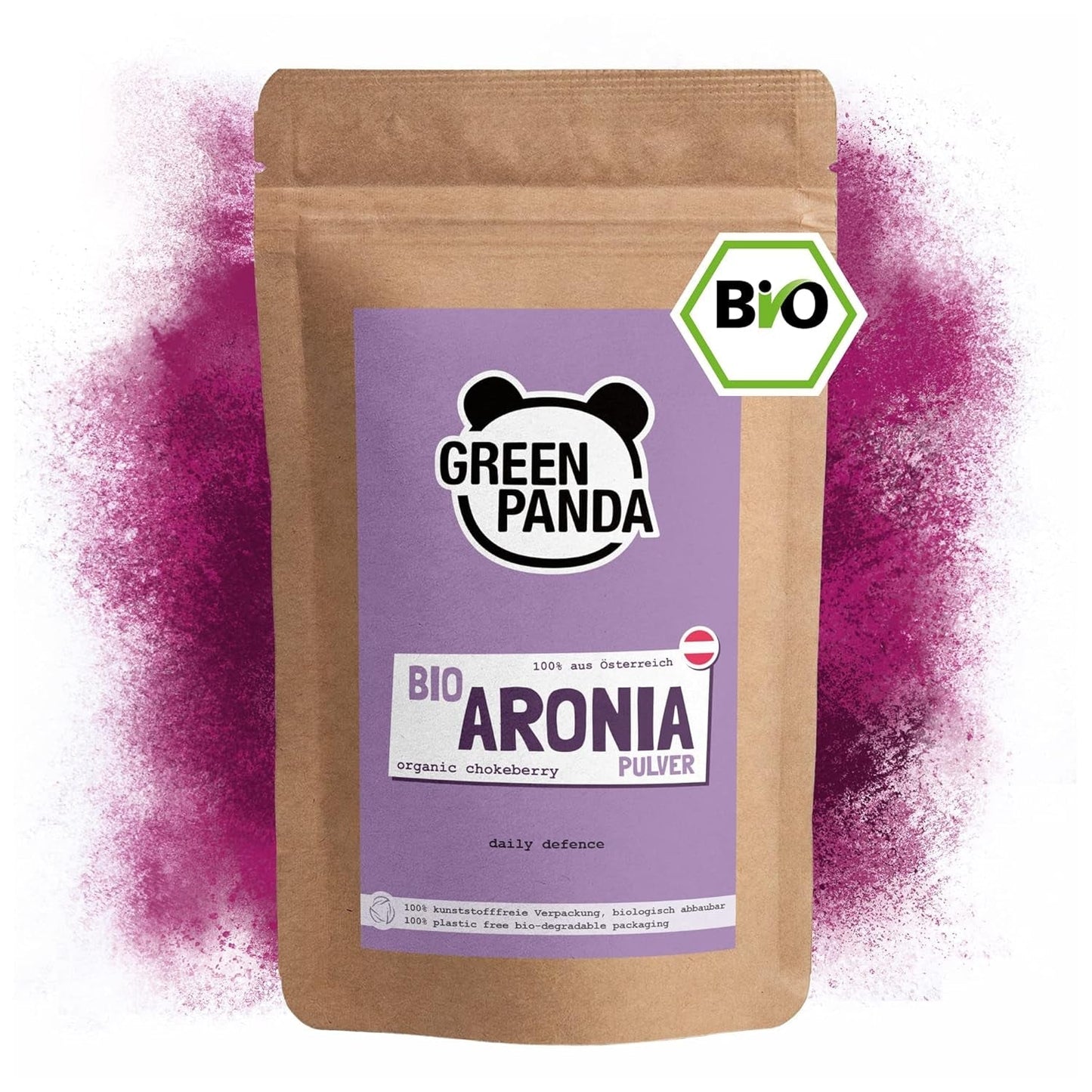 GREEN PANDA® biologisch appelbespoeder uit Oostenrijk | fijngemalen gedroogde appelbessen | biologische appelbessen zonder toevoegingen | regionaal alternatief voor acaipoeder en gojibessen | 500g Naty Shop gedehydrateerde producten Standaardtitel