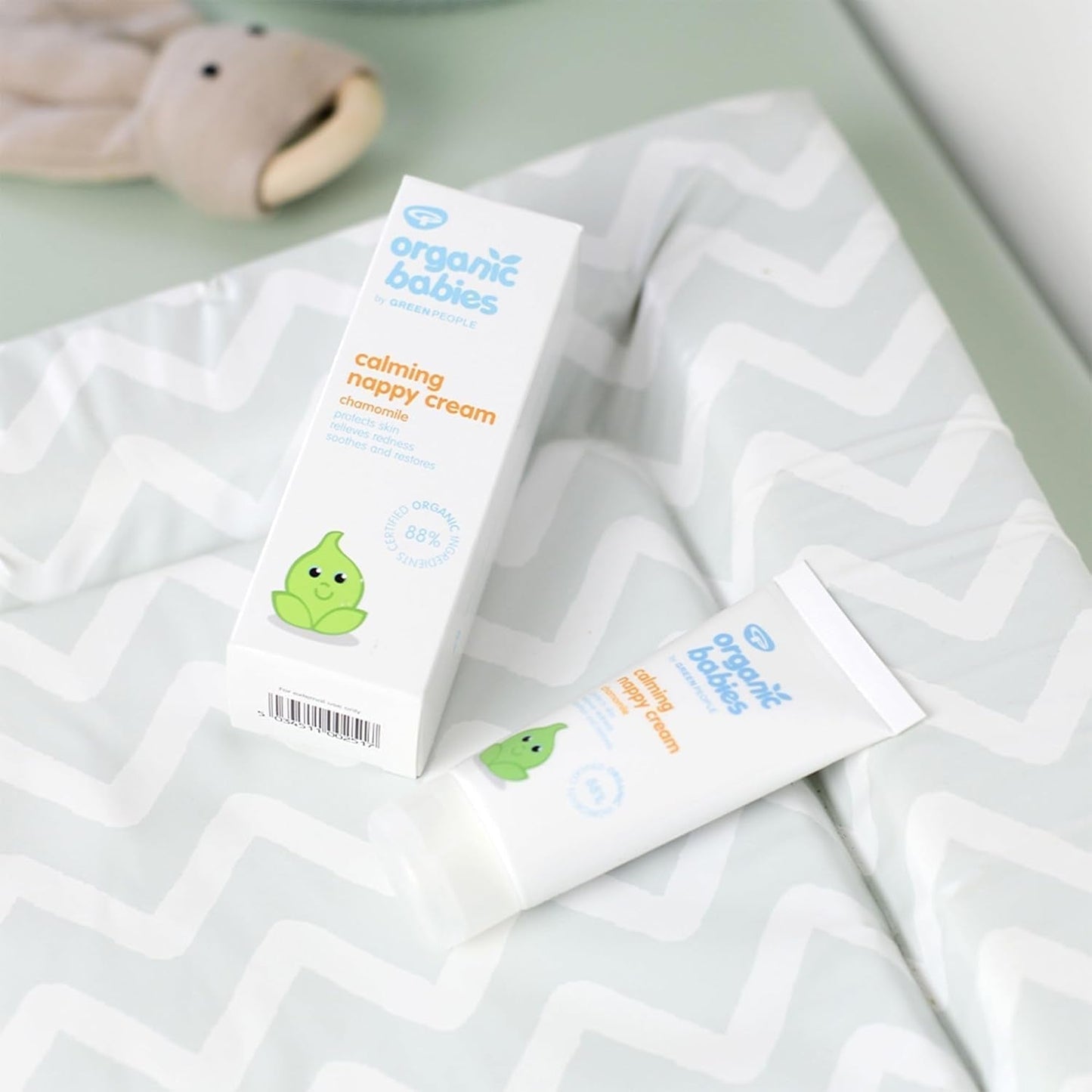 Green People - Biologische verzachtende babyluiercrème - Natuurlijk en organisch zinkoxide - Eczeemvriendelijk - Vrij van parabenen, 50 ml Kinderen - Bad- en huidverzorging Naty Shop