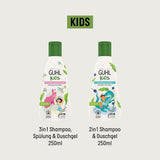 Guhl Kids Dino voordeelset - 2x Guhl Kids 2 in 1 Shampoo & Douchegel, 250ml + 1x Pixi book - Speciaal ontwikkeld voor kinderen - Niet trekken - Cosmos Natural Certificate Children - Bad- en huidverzorging Naty Shop
