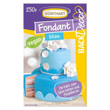 Günthart BackDecor 250 fondantgroen, 100% veganistisch, palmolievrij, scheurvast om taarten en gebak te bedekken, geschikt voor modellering, 1 pakje (1 x 250 g) Naty Shop suikerpasta 250 G (1 pakje) Blauw