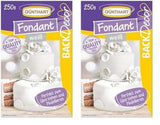 Günthart BackDecor 250 g witte fondant, 100% veganistisch, palmolievrij, scheurbestendig voor het bedekken van taarten en gebak, geschikt voor het modelleren, verpakking van 2 (1 x 250 g) suikerpasta Naty Shop standaardtitel