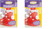 Günthart BackDecor 250 g rode fondant, palmolievrij, scheurbestendig voor het bedekken van taarten en gebak, geschikt voor het modelleren, 2 stuks (1 x 250 g) Naty Shop suikerpasta rood 250 g (2 stuks)