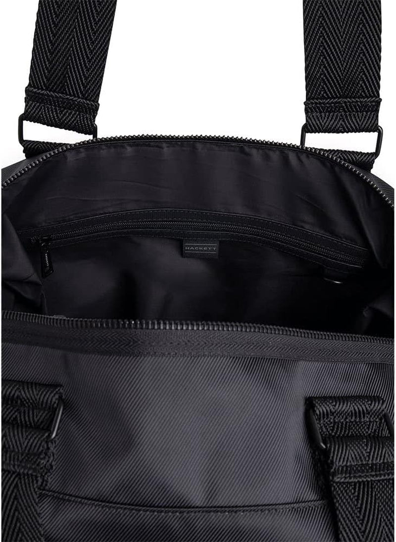 Hackett London Hs-reistas voor heren, alles- en organizer-koppelingen, zwarte bagage en reisuitrusting Naty Shop