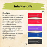 HELPA BIO zakjes met fruitpoeder - fruitige smaken - fruit - aardbeien - frambozen - bosbessen - pruimen - zwarte bessen - 100% gevriesdroogd fruit - babyvoeding Gedroogde producten Naty Shop