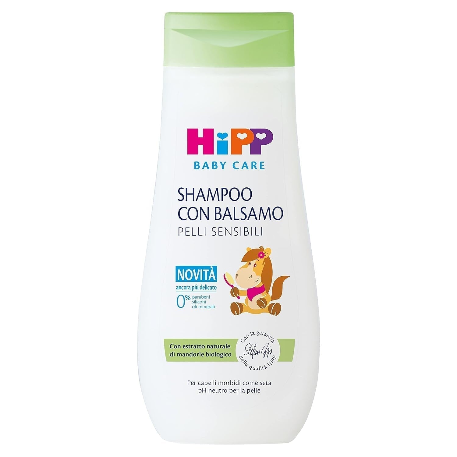 HiPP Baby Care Shampoo met conditioner voor kinderen, ontwart het haar en beschermt de hoofdhuid, voor de gevoelige huid, met natuurlijk biologisch amandelextract, 1 x 200 ml Kinderen - Bad- en huidverzorging Naty Shop Standaard titel