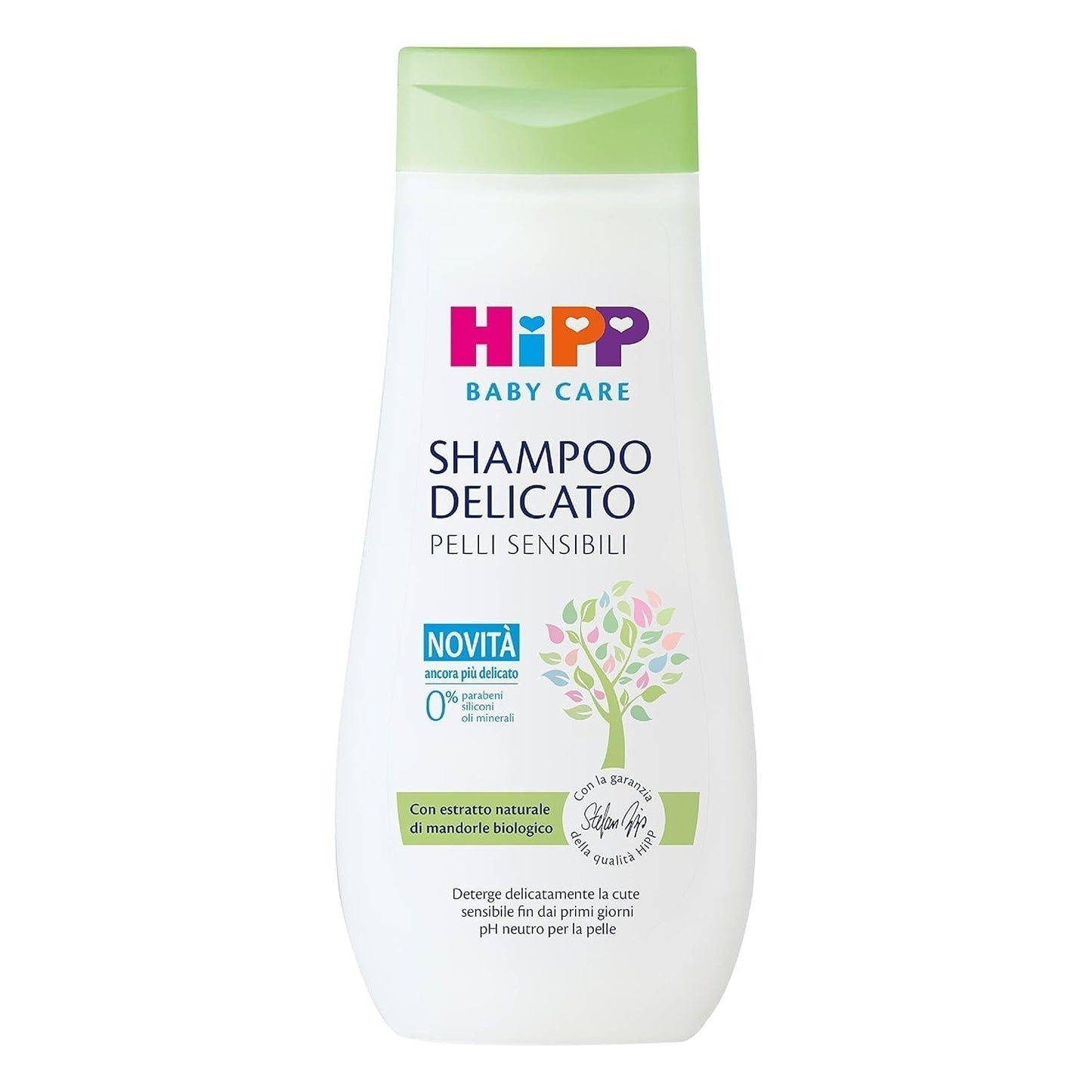 HiPP - Baby Care Zachte shampoo voor kinderen, reinigt en irriteert de ogen zacht, voor de gevoelige huid, met natuurlijk biologisch amandelextract, 1 fles à 200 ml Kinderen - Bad- en huidverzorging Naty Shop Standaard titel