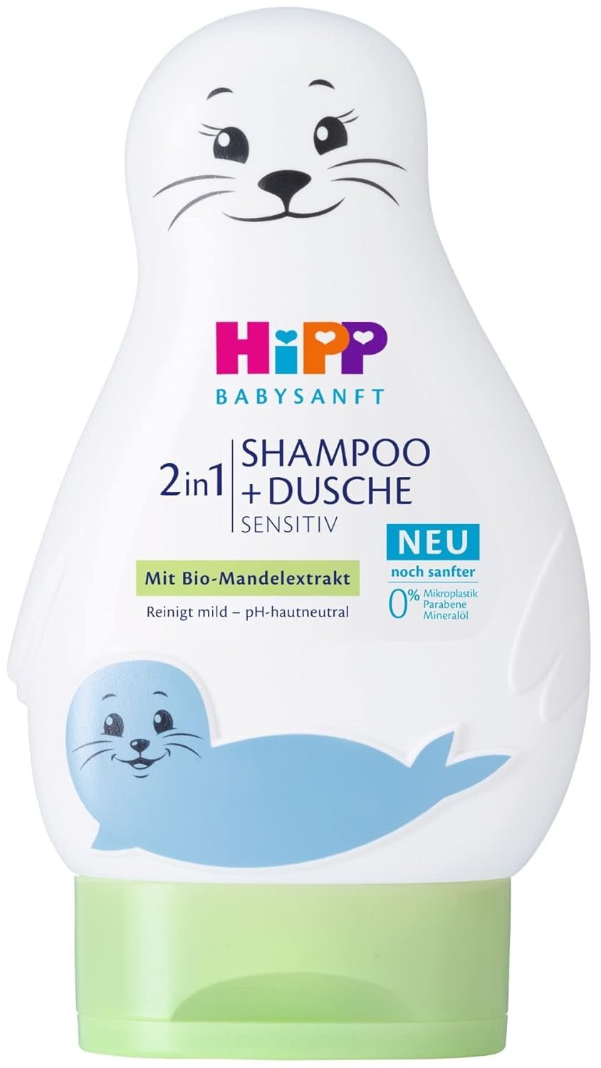 HiPP Babysanft 2in1 Shampoo + Douche, verpakking van 6 (6 x 200 ml) Kinderen - Bad en Huidverzorging Naty Shop Standaard titel