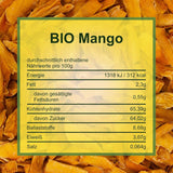 Howa gedroogde mango - gedroogd fruit in biologische kwaliteit, natuurlijk en ongezwaveld - ideaal om te koken, bakken of als gezond tussendoortje - mangoschijfjes - suikervrij - 1000 g Naty Shop gedehydrateerde producten