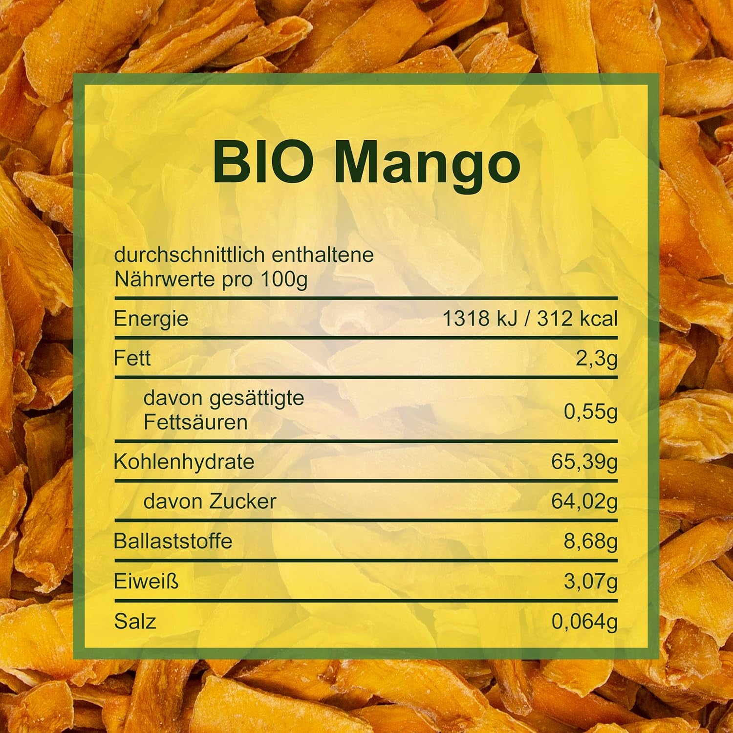 Howa gedroogde mango - gedroogd fruit in biologische kwaliteit, natuurlijk en ongezwaveld - ideaal om te koken, bakken of als gezond tussendoortje - mangoschijfjes - suikervrij - 1000 g Naty Shop gedehydrateerde producten
