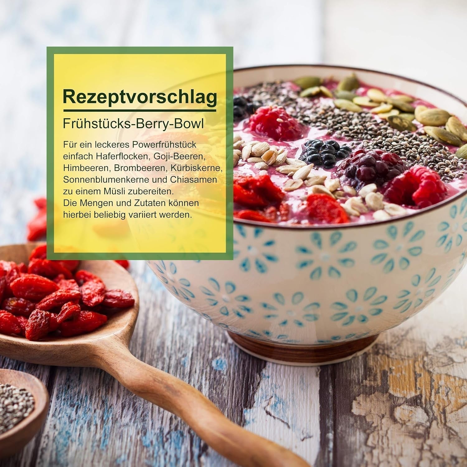 Howa Premium Goji-bessen 1 KG droog - onbehandeld, natuurlijk - superfood uit Azië - ideaal om te koken, bakken of als gezond tussendoortje - Goji-bessen 1000 g Gedroogde producten Naty Shop