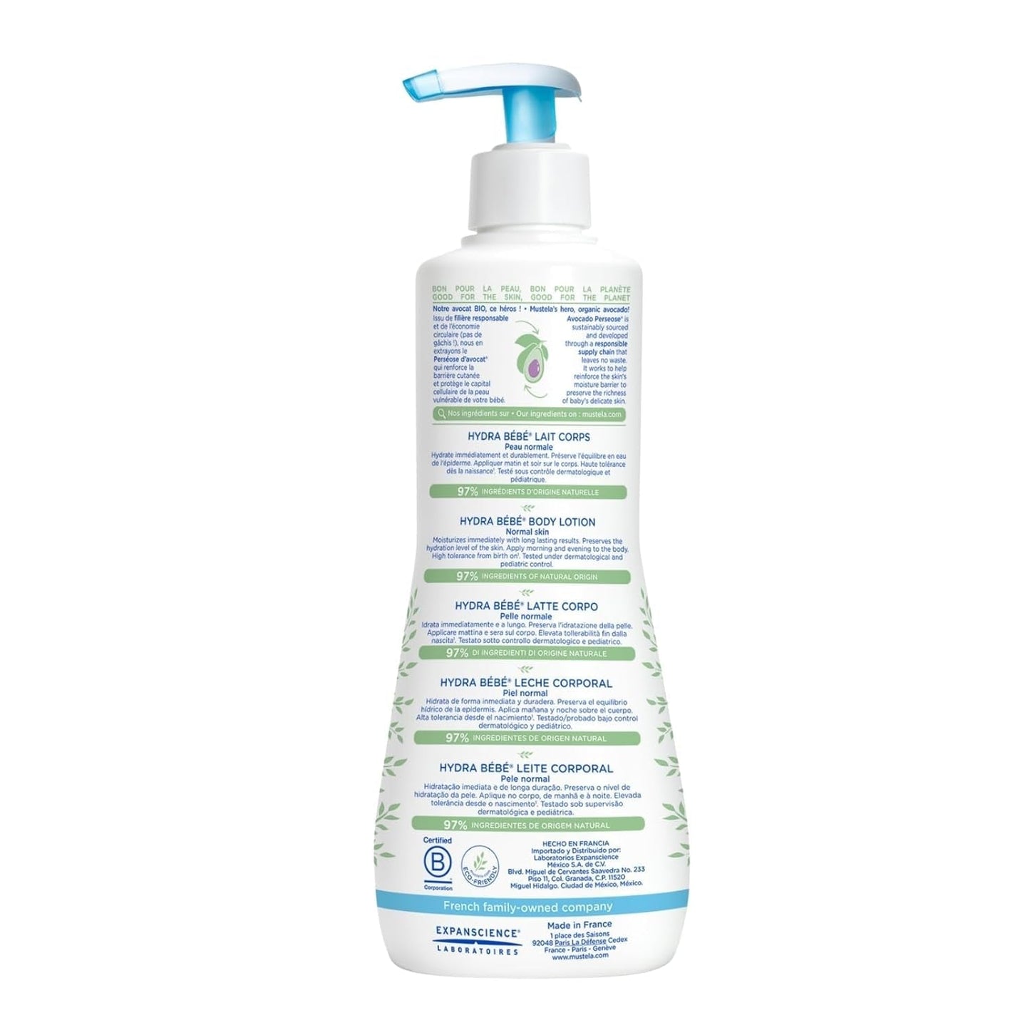Hydra Bébé - Lichaamsmelk voor de gevoelige babyhuid, 500 ml Kinderen - Bad- en huidverzorging Naty Shop
