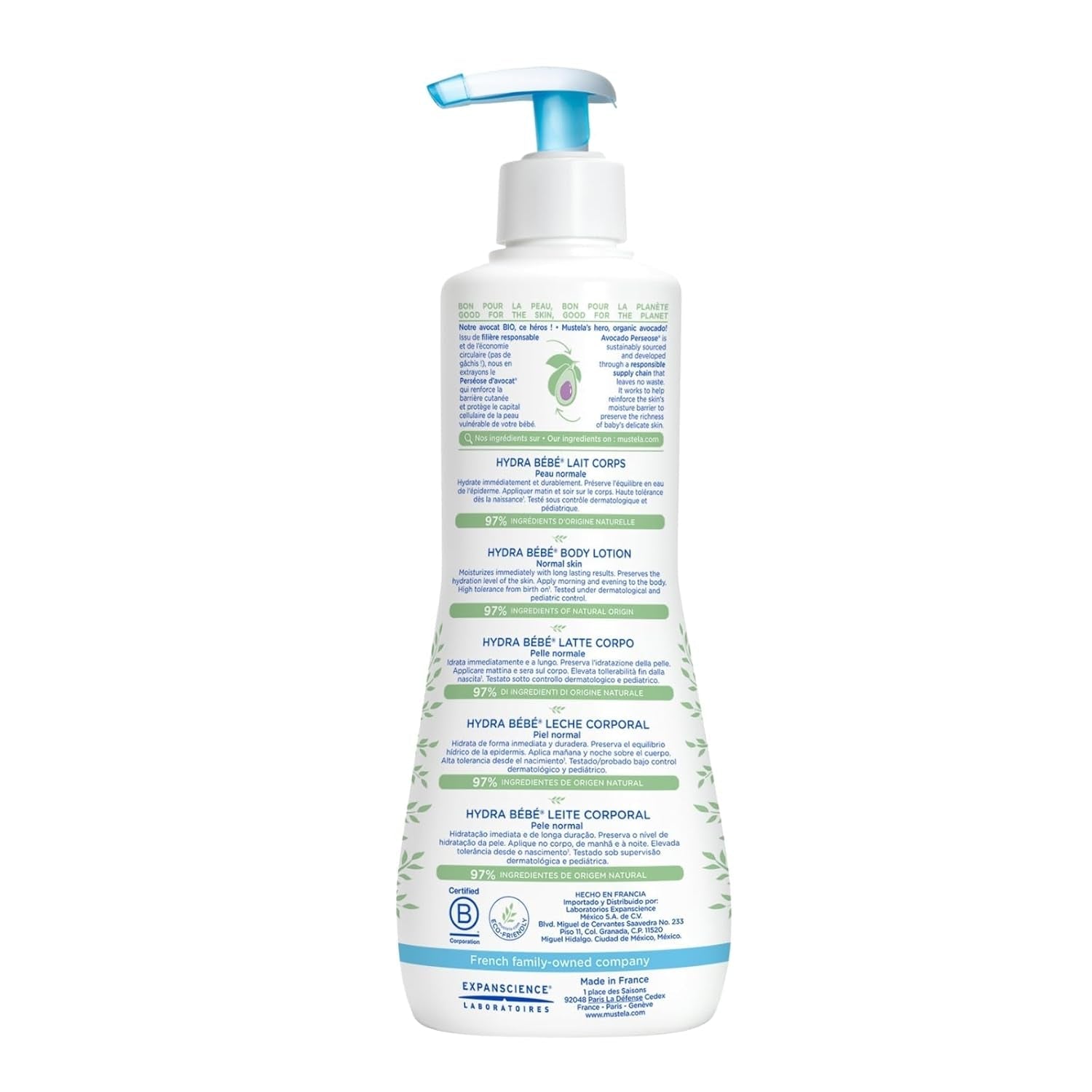 Hydra Bébé - Lichaamsmelk voor de gevoelige babyhuid, 500 ml Kinderen - Bad- en huidverzorging Naty Shop