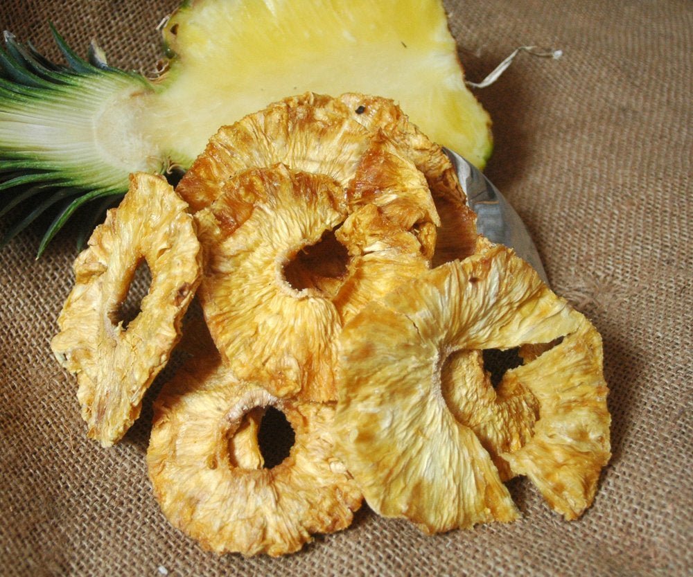 Ongezoete, ongezwavelde ananasringen - zak van 1 kg Gedroogde producten Naty Shop Standaardtitel