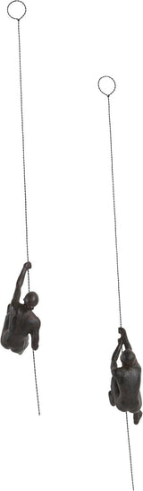 JOTEX Vrouwelijke Klimmers Decoratieve beeldjes, set van 2, roestbruin Beeldjes en sculpturen Naty Shop