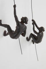 JOTEX Vrouwelijke Klimmers Decoratieve beeldjes, set van 2, roestbruin Beeldjes en sculpturen Naty Shop