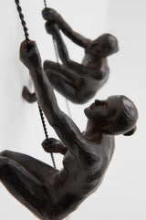 JOTEX Vrouwelijke Klimmers Decoratieve beeldjes, set van 2, roestbruin Beeldjes en sculpturen Naty Shop