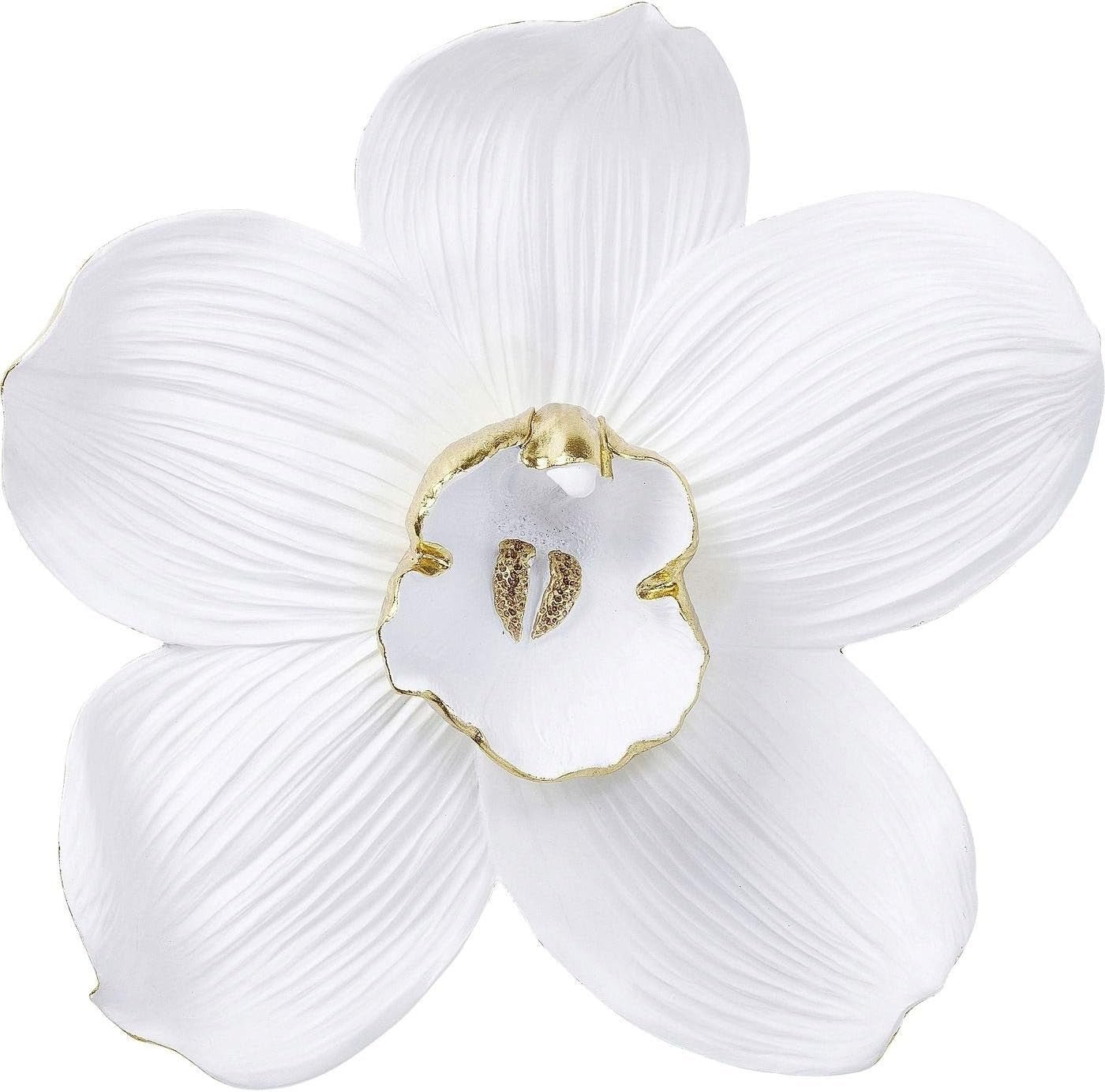 Kare Design wanddecoratie Orchidee, wit, XL, wanddecoratie, orchideebloemlook, handgemaakt, 25x24x7 cm (h/b/d) Beeldjes en sculpturen Naty Shop Wit 51L X 2B Cm