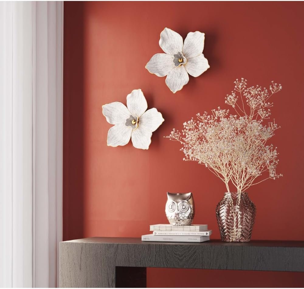 Kare Design wanddecoratie Orchidee, wit, XL, wanddecoratie, orchideebloemlook, handgemaakt, 25x24x7 cm (h/b/d) Beeldjes en sculpturen Naty Shop