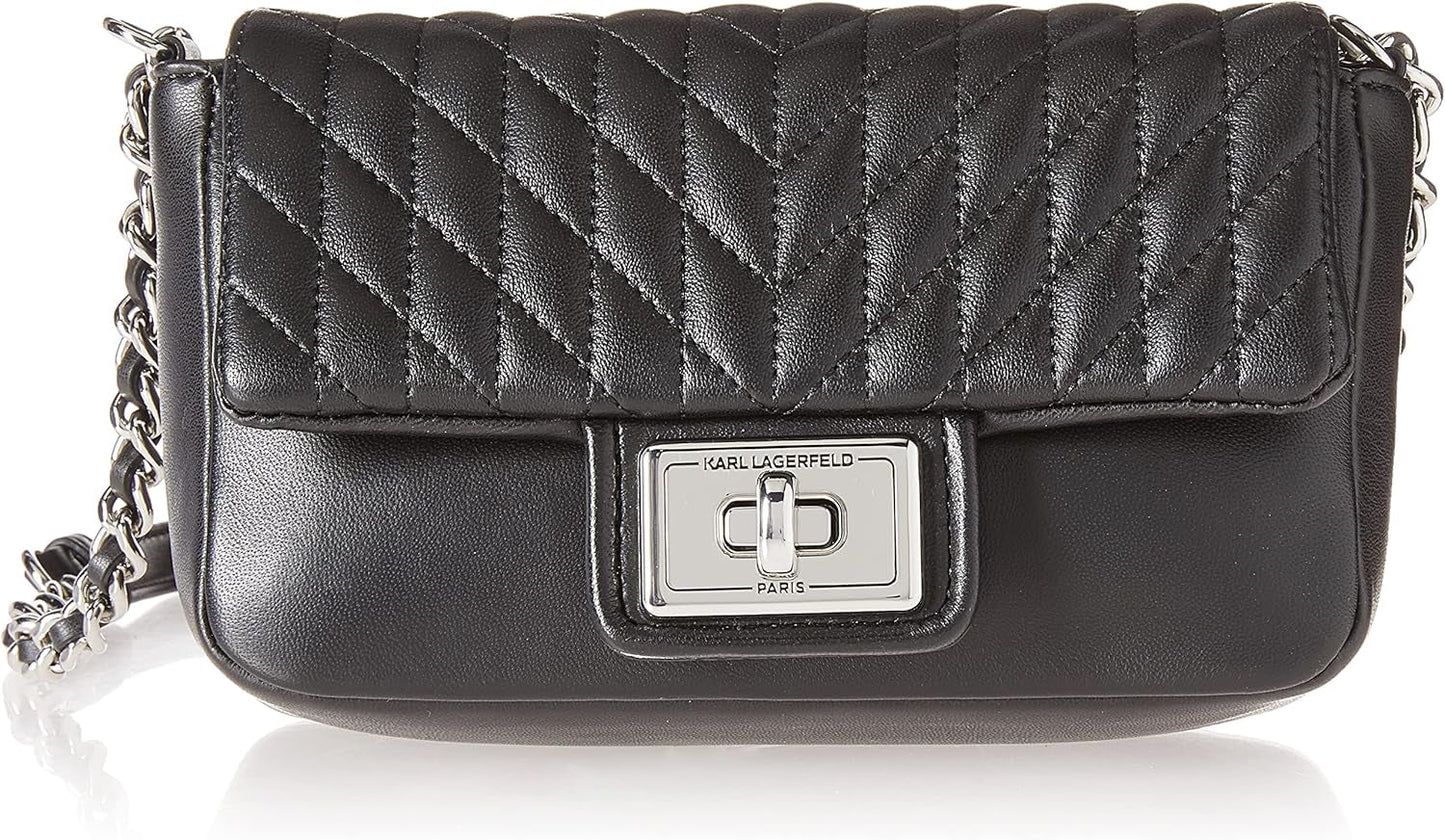 KARL LAGERFELD Agyness crossbody schoudertas Tassen Dames Naty Shop Zwart/Zilver