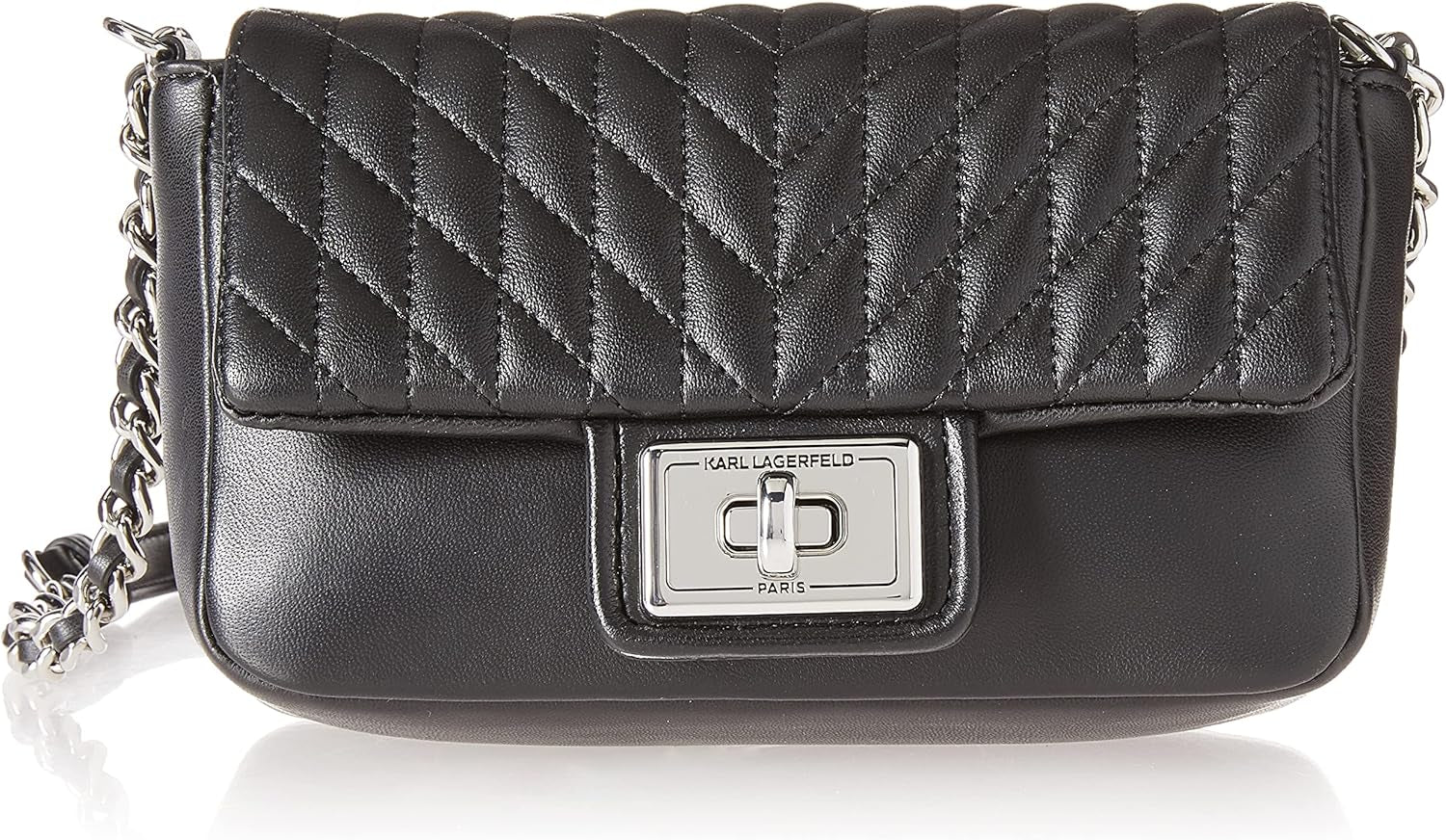 KARL LAGERFELD Agyness crossbody schoudertas Tassen Dames Naty Shop Zwart/Zilver