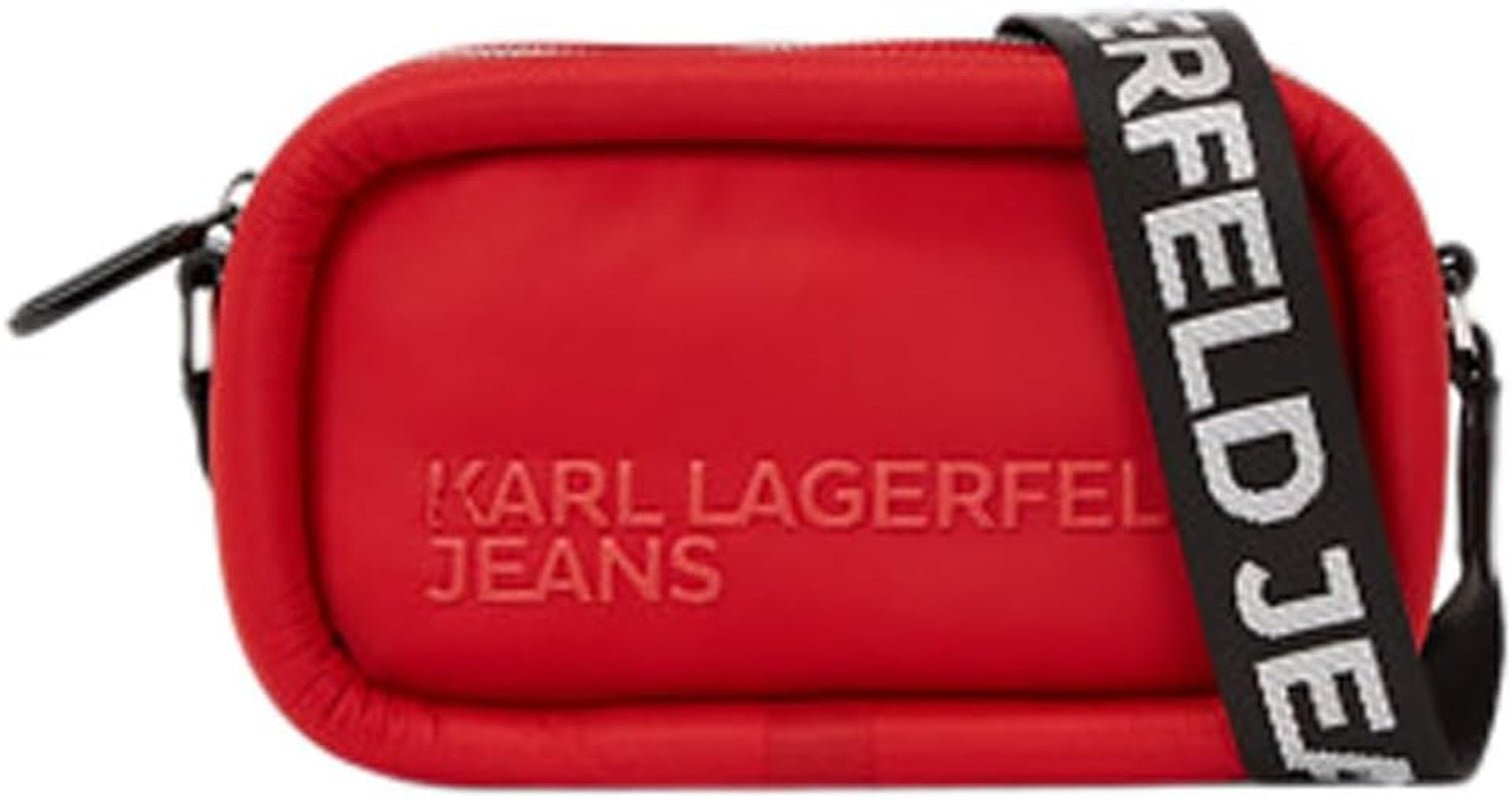 KARL LAGERFELD JEANS Gezwollen cameratas Crossbodytassen Dames Naty Shop Pompeian Rood