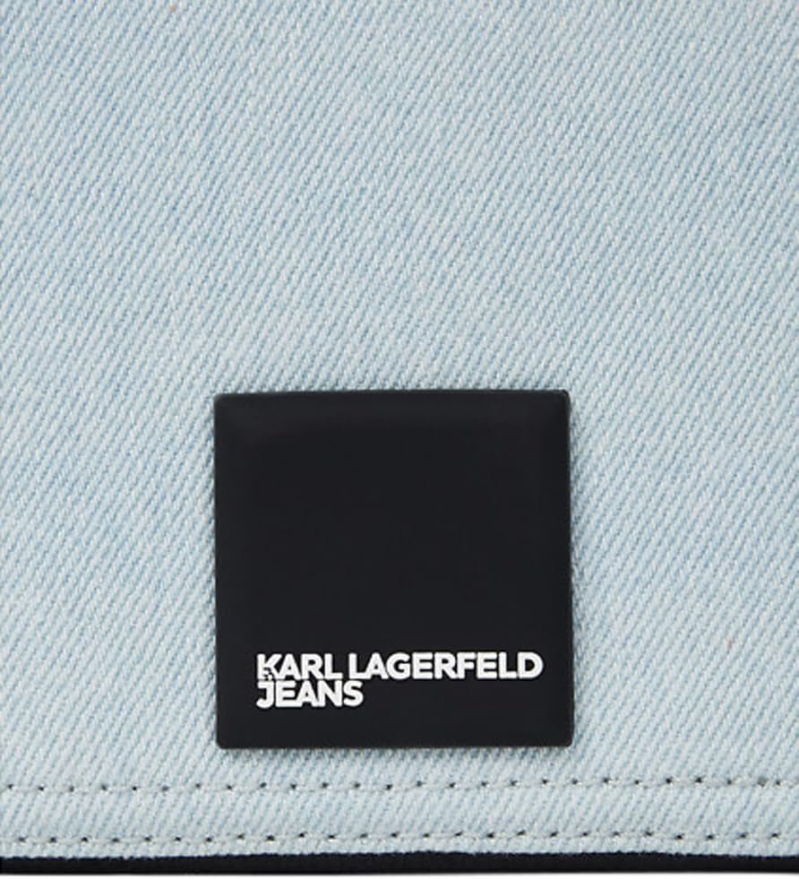 Karl Lagerfeld Jeans Dames Box Logo Cameratas Crossbody, Lichtblauwe Damestassen Naty Shop