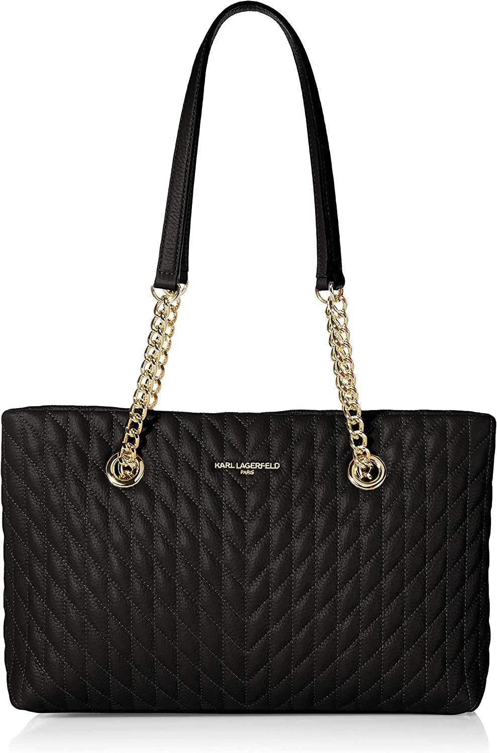 KARL LAGERFELD Karolina Tote Bag Dames Naty Shop Tassen Zwart / Goud One Size Fits All