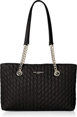 KARL LAGERFELD Karolina Tote Bag Dames Naty Shop Tassen Zwart/Zilver One Size Fits All