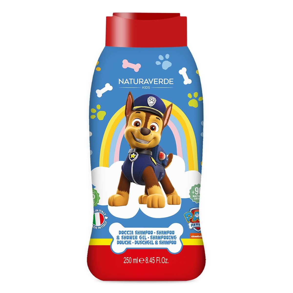 | Kids - Paw Patrol - Doucheshampoo voor kinderen, douchezeep voor lichaam en haar, hygiëneproducten voor kinderen, met biologisch haverextract, 250 ml Kinderen - Bad- en huidverzorging Naty Shop Standaard titel