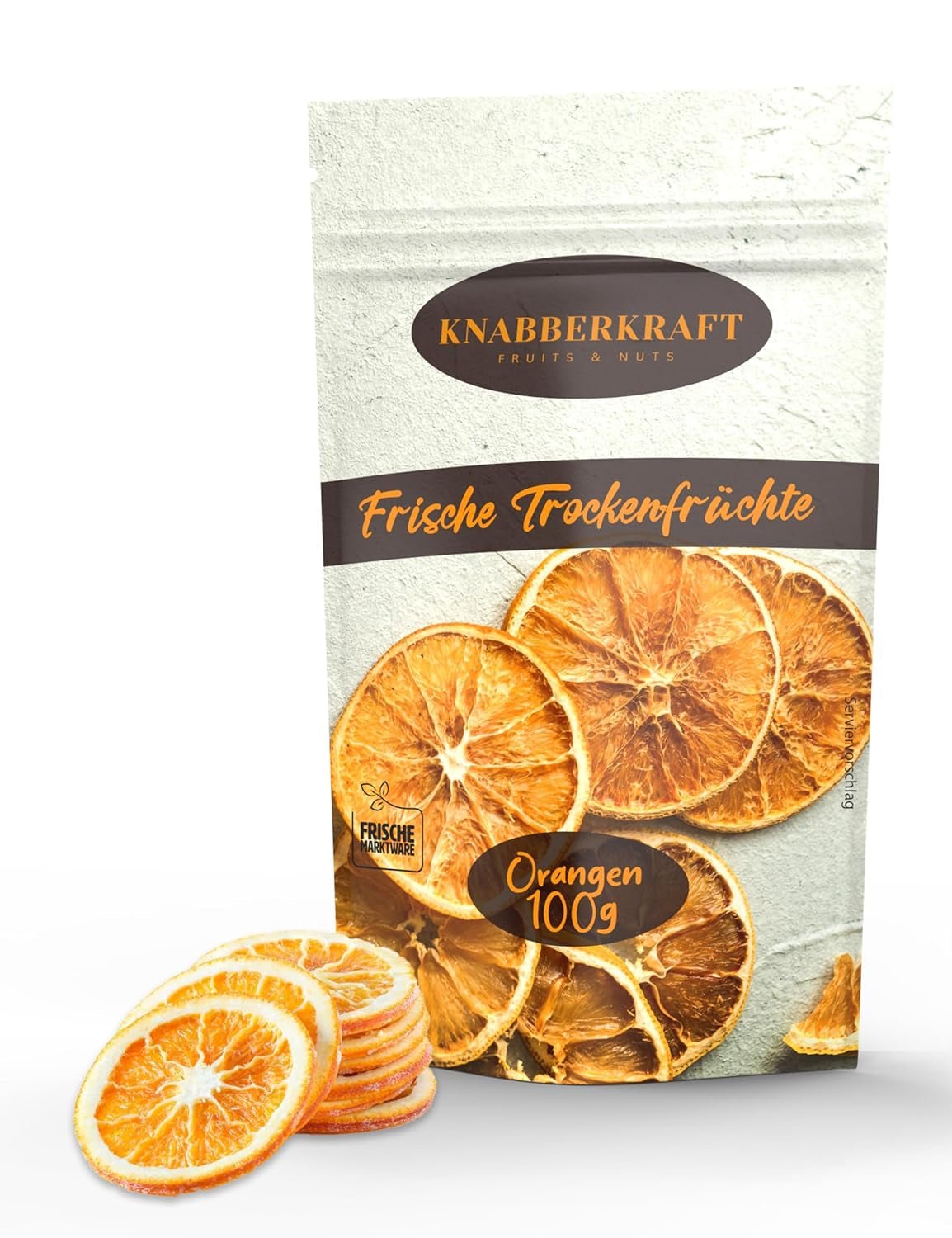 Knabberkraft Gedroogde sinaasappelschijfjes 100g - Snack en natuurlijke smaak | Perfect voor thee, desserts, decoraties en meer | Rijk aan vitamine C en zonder toevoegingen Naty Shop gedehydrateerde producten Standaard titel
