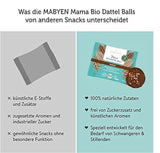 MABYEN Energieballetjes Dadel Bio 20 st. | Dadelballen - Gezonde suikervrije snacks voor zwangerschap en borstvoeding - Eiwitreep met gedroogd fruit - Cacao smaak Gedroogde producten Naty Shop