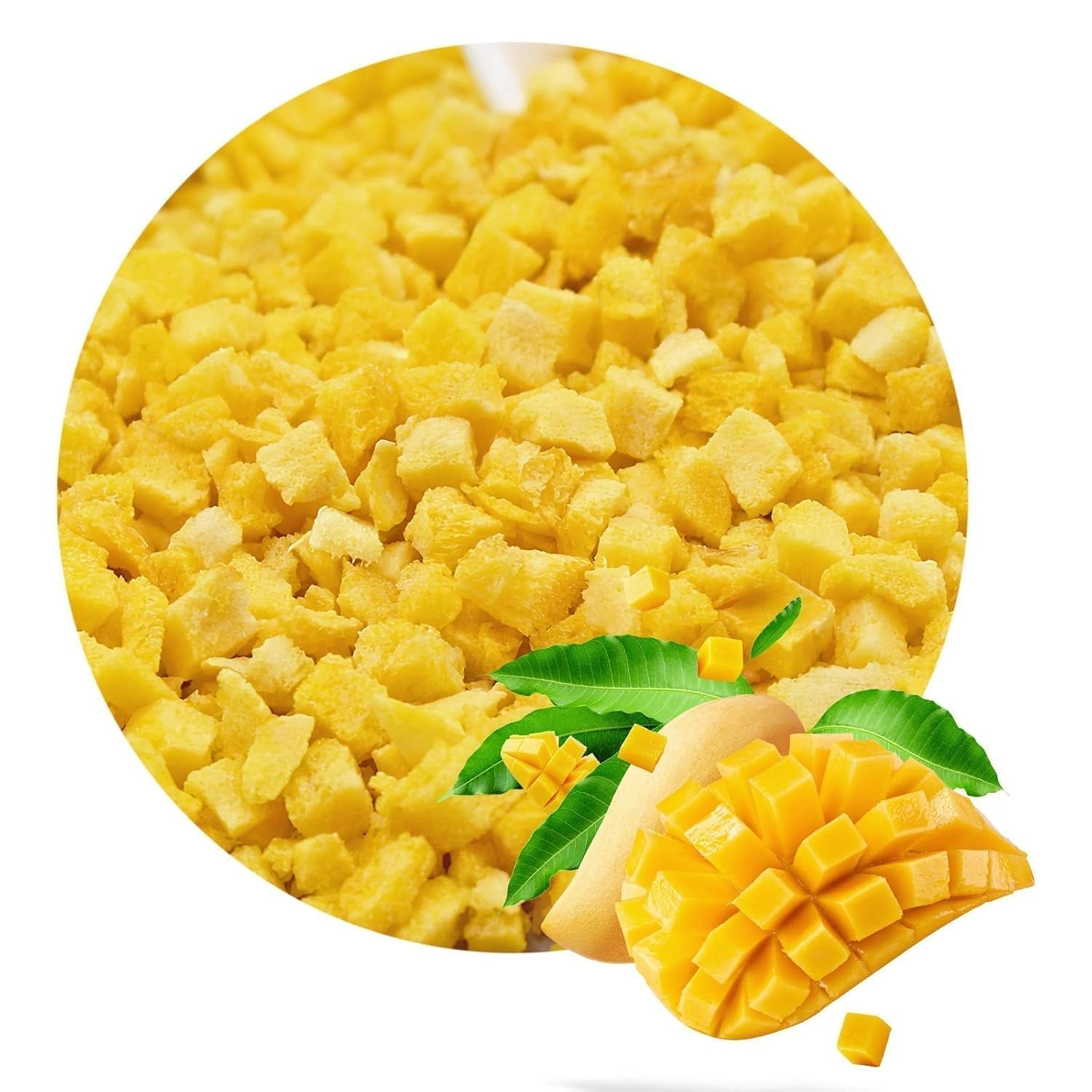 Gevriesdroogde mango, 250g gevriesdroogd fruit, zonder toevoegingen, fruitig, gemaakt in Duitsland Gedroogde producten Naty Shop