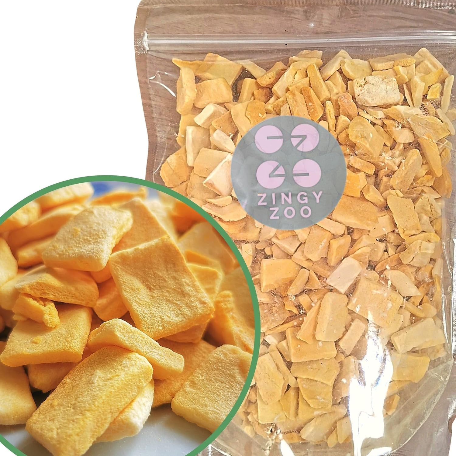 Gevriesdroogde mango | Zonder toegevoegde suiker Gevriesdroogde Mango | Gevriesdroogde mango Mangofruit Gedroogde mango | Gedroogde mango Gedroogd fruit zonder toevoegingen | ZingyZoo Gedroogde Mango (100g) Naty Shop Gedehydrateerde Producten Stukken 500G
