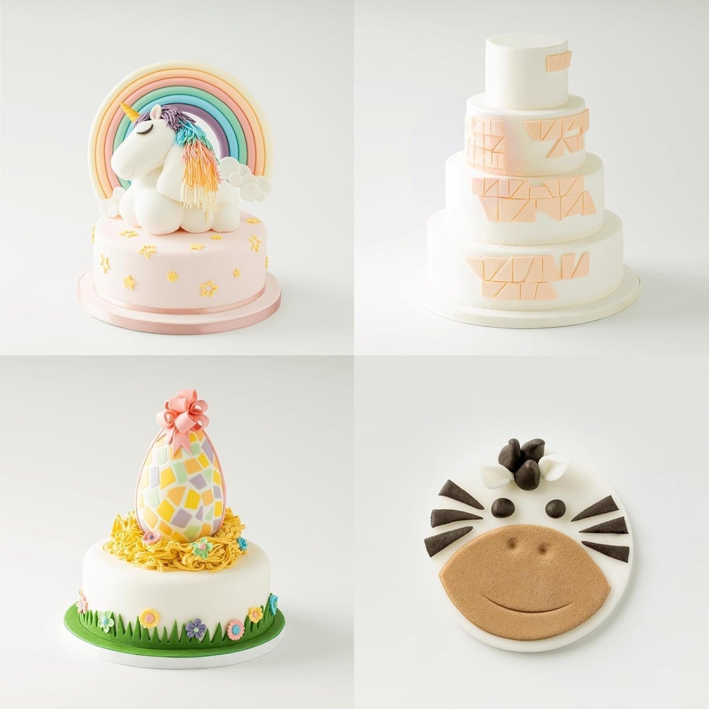 Massa Ticino Fondant Wit 2x 1kg - Premium suikerpasta voor decoratieve taarten, rolfondant - perfect voor taarten, modellering en decoraties - witte fondant voor professionele en amateurbakkers Suikerpasta Naty Shop