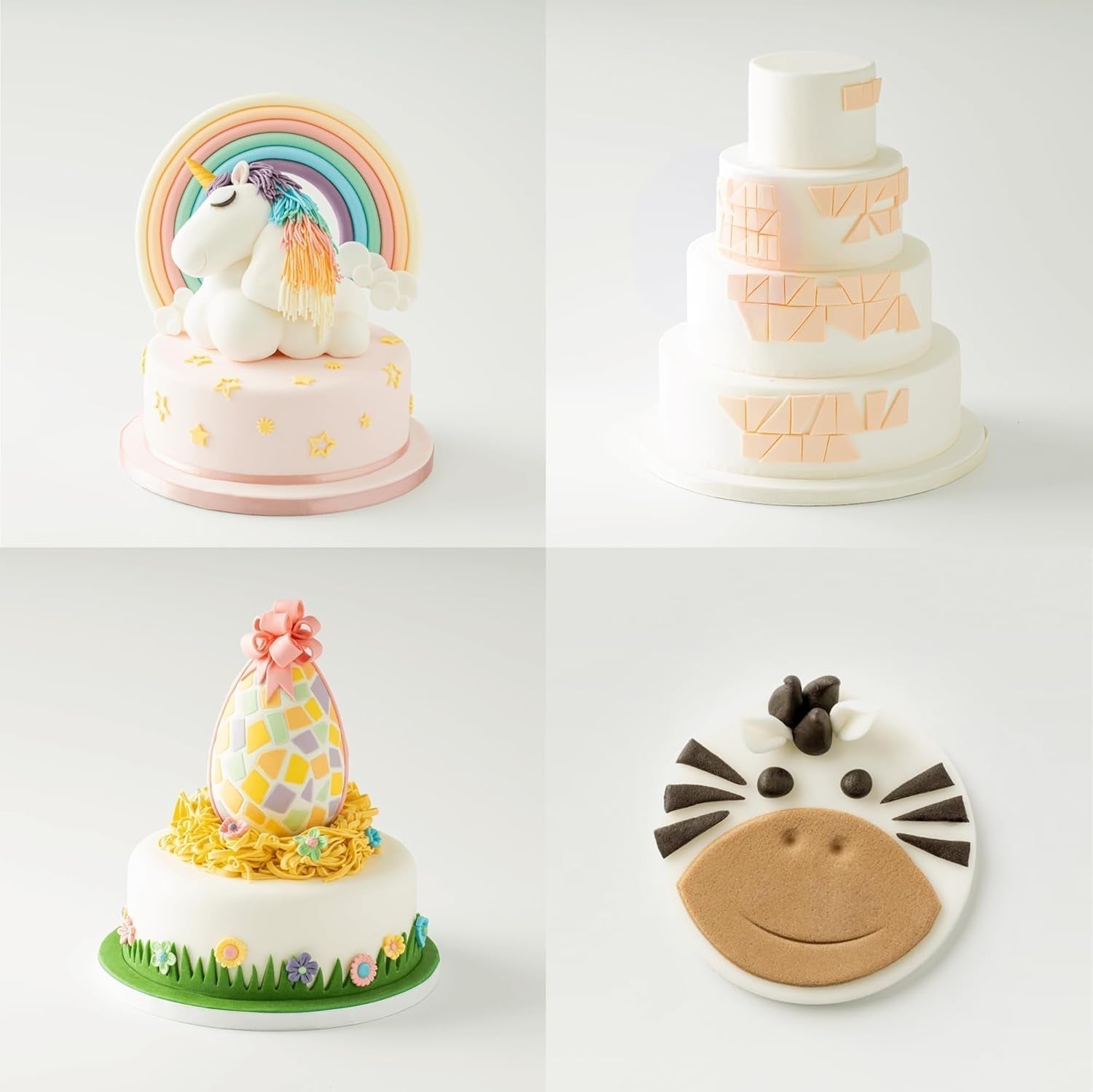 Massa Ticino Fondant Wit 2x 1kg - Premium suikerpasta voor decoratieve taarten, rolfondant - perfect voor taarten, modellering en decoraties - witte fondant voor professionele en amateurbakkers Suikerpasta Naty Shop