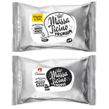 Massa Ticino Set 1x witte fondant 250g en 1x zwarte fondant 250g - Premium suikerpasta voor taarten, rolfondant - Perfect voor taarten, modellering en decoraties - Fondant voor professionele en amateurbakkers Suikerpasta Naty Shop Standaardtitel