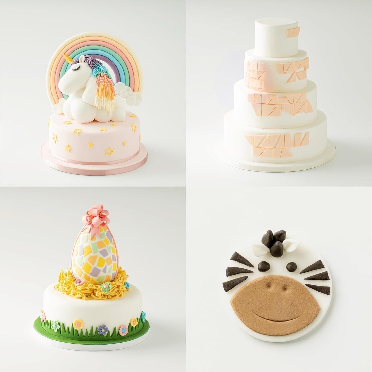 Massa Ticino Set 1x witte fondant 250g en 1x zwarte fondant 250g - Premium suikerpasta voor taarten, rolfondant - Perfect voor taarten, modellering en decoraties - Fondant voor professionele en amateurbakkers Suikerpasta Naty Shop