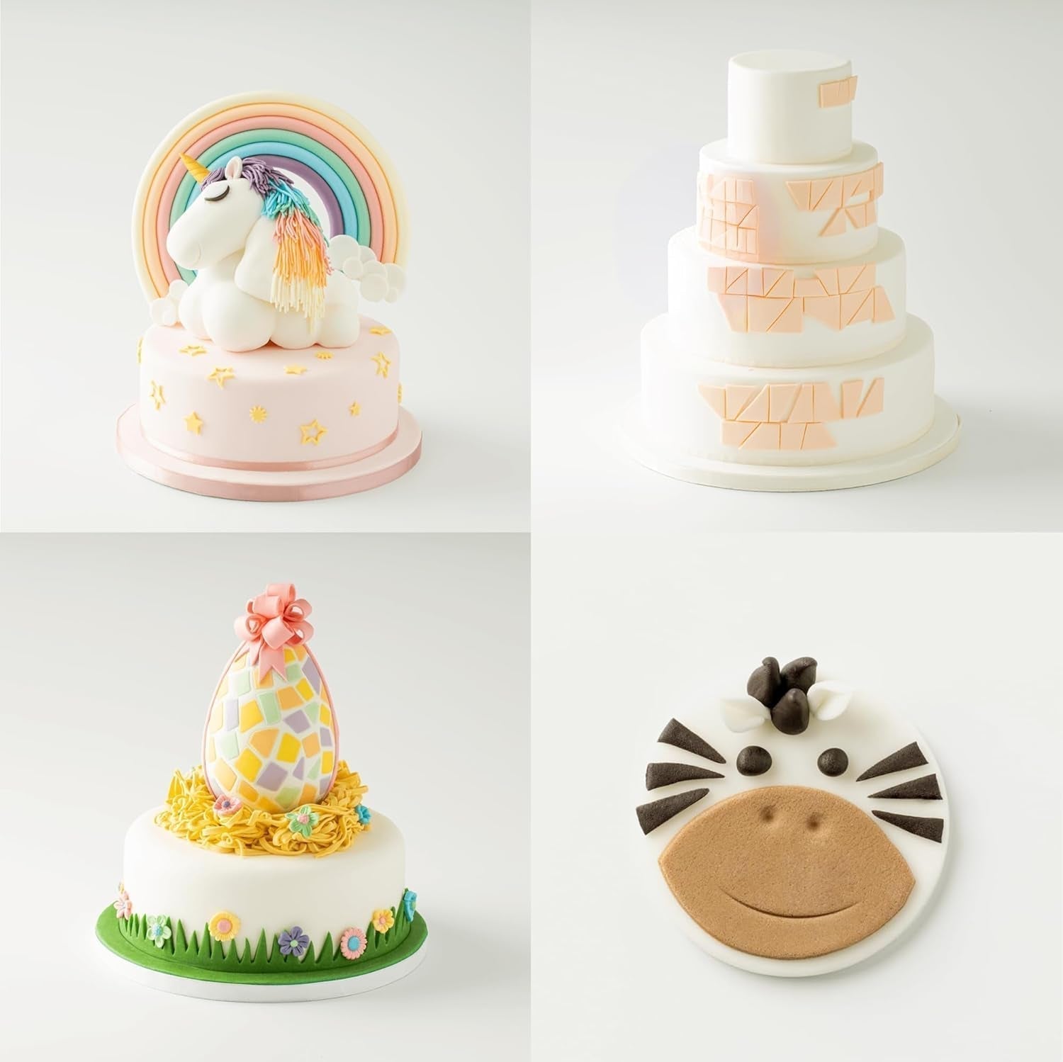 Massa Ticino Set 1x witte fondant 250g en 1x zwarte fondant 250g - Premium suikerpasta voor taarten, rolfondant - Perfect voor taarten, modellering en decoraties - Fondant voor professionele en amateurbakkers Suikerpasta Naty Shop