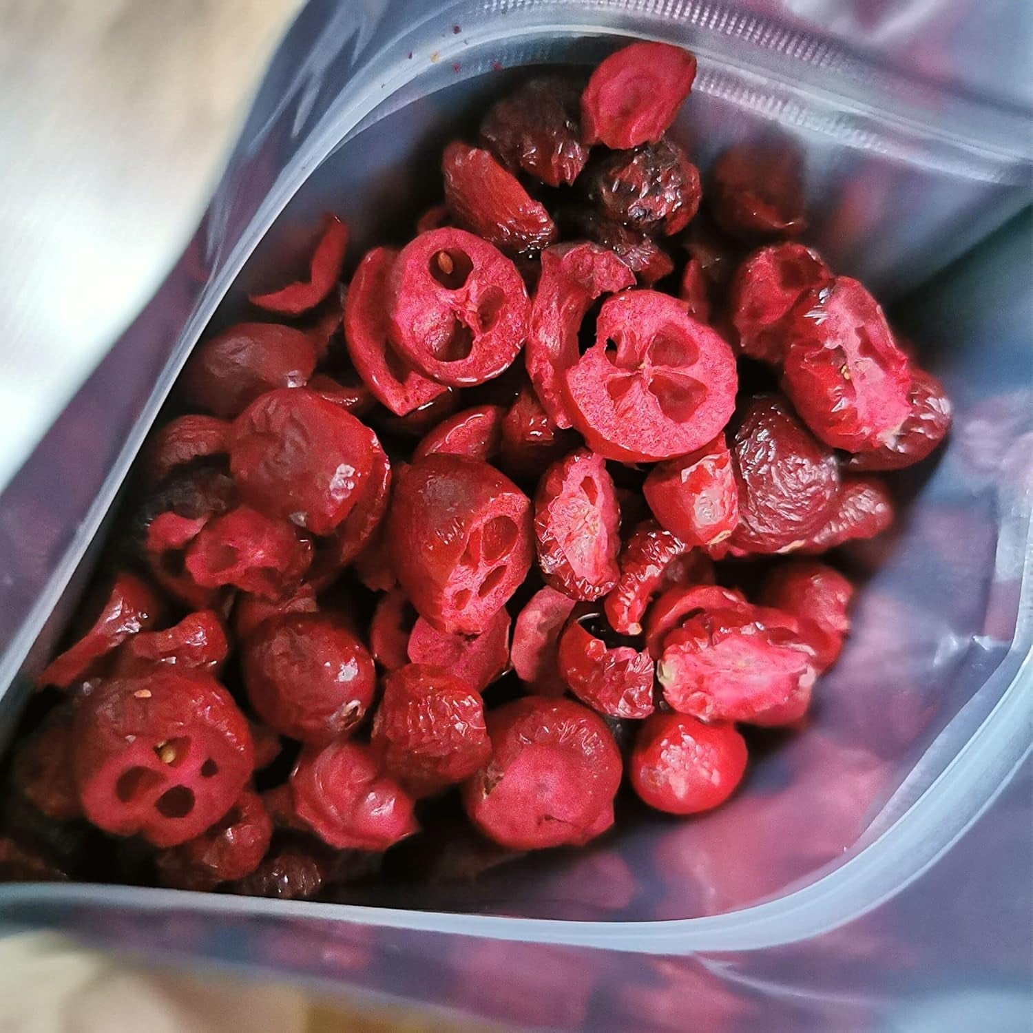 Gevriesdroogde veenbessen zonder suiker | XL 250g Gevriesdroogde natuurlijke ongezoete veenbessen | Gevriesdroogd natuurlijk wild fruit | Gevriesdroogde veenbessen | ZingyZoo Gedroogde producten Naty Shop