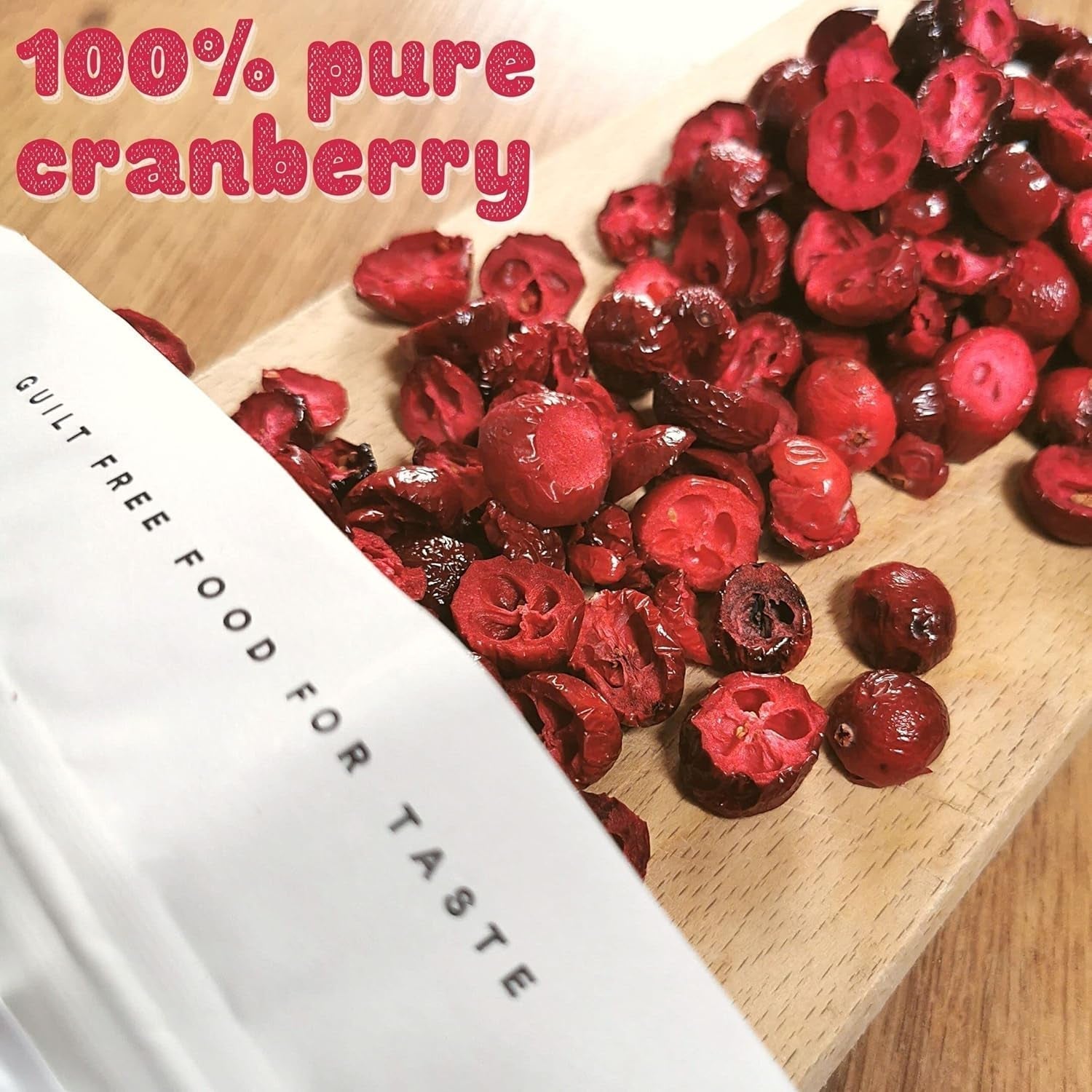 Gevriesdroogde veenbessen zonder suiker | XL 250g Gevriesdroogde natuurlijke ongezoete veenbessen | Gevriesdroogd natuurlijk wild fruit | Gevriesdroogde veenbessen | ZingyZoo Gedroogde producten Naty Shop