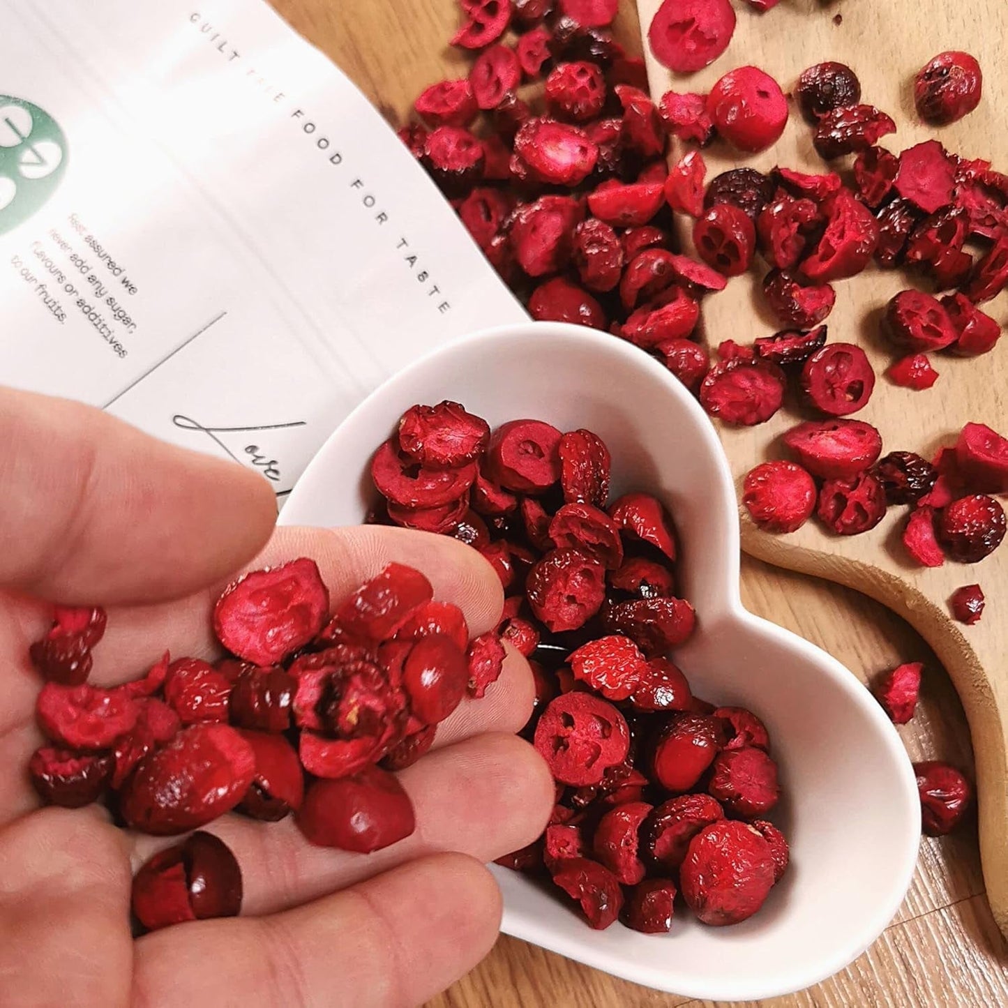 Gevriesdroogde veenbessen zonder suiker | XL 250g Gevriesdroogde natuurlijke ongezoete veenbessen | Gevriesdroogd natuurlijk wild fruit | Gevriesdroogde veenbessen | ZingyZoo Gedroogde producten Naty Shop