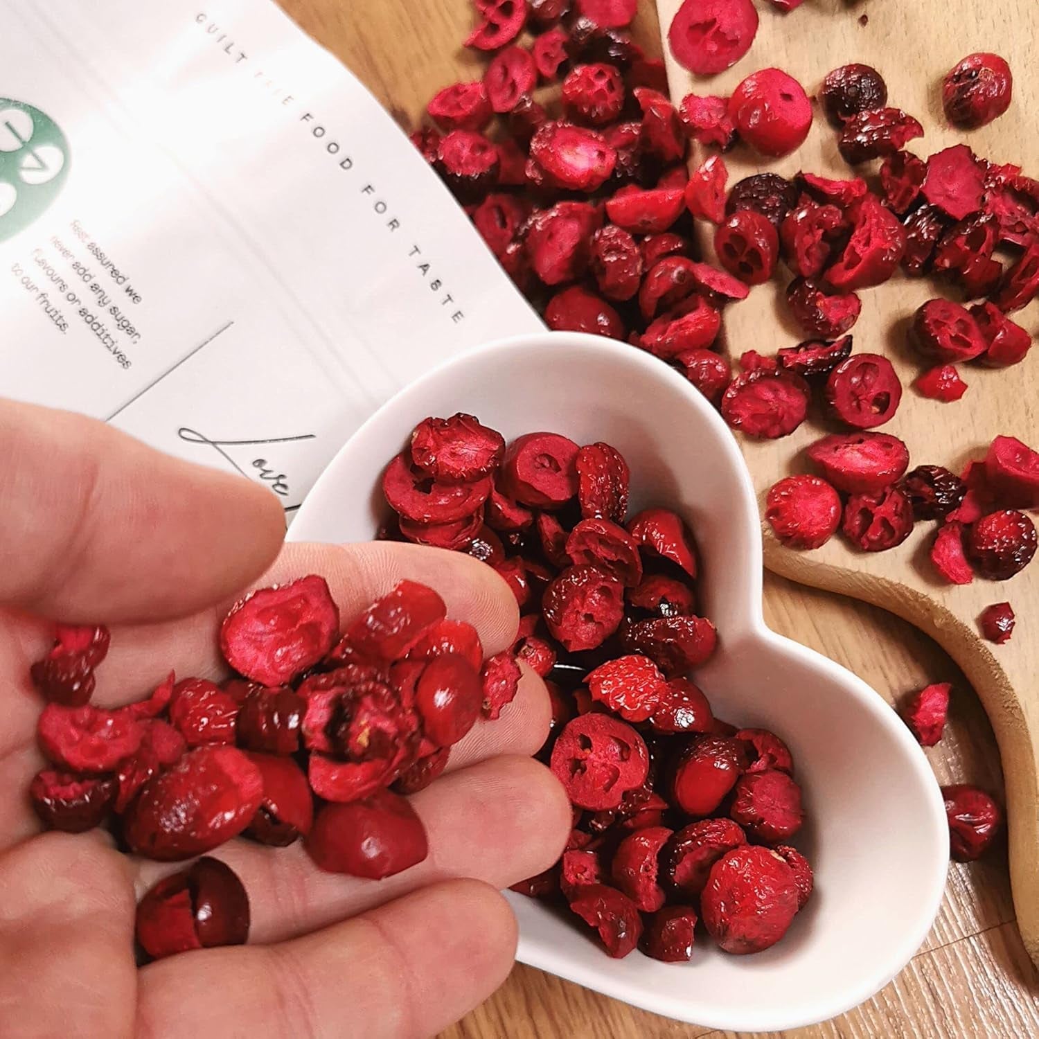 Gevriesdroogde veenbessen zonder suiker | XL 250g Gevriesdroogde natuurlijke ongezoete veenbessen | Gevriesdroogd natuurlijk wild fruit | Gevriesdroogde veenbessen | ZingyZoo Gedroogde producten Naty Shop