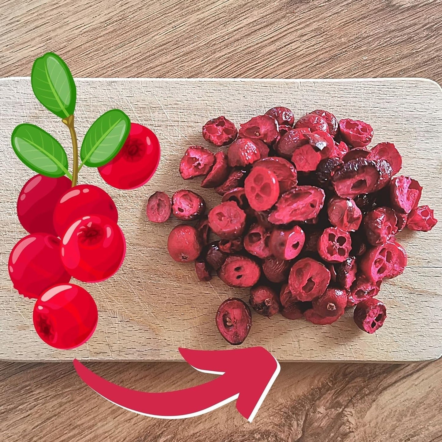Gevriesdroogde veenbessen zonder suiker | XL 250g Gevriesdroogde natuurlijke ongezoete veenbessen | Gevriesdroogd natuurlijk wild fruit | Gevriesdroogde veenbessen | ZingyZoo Gedroogde producten Naty Shop