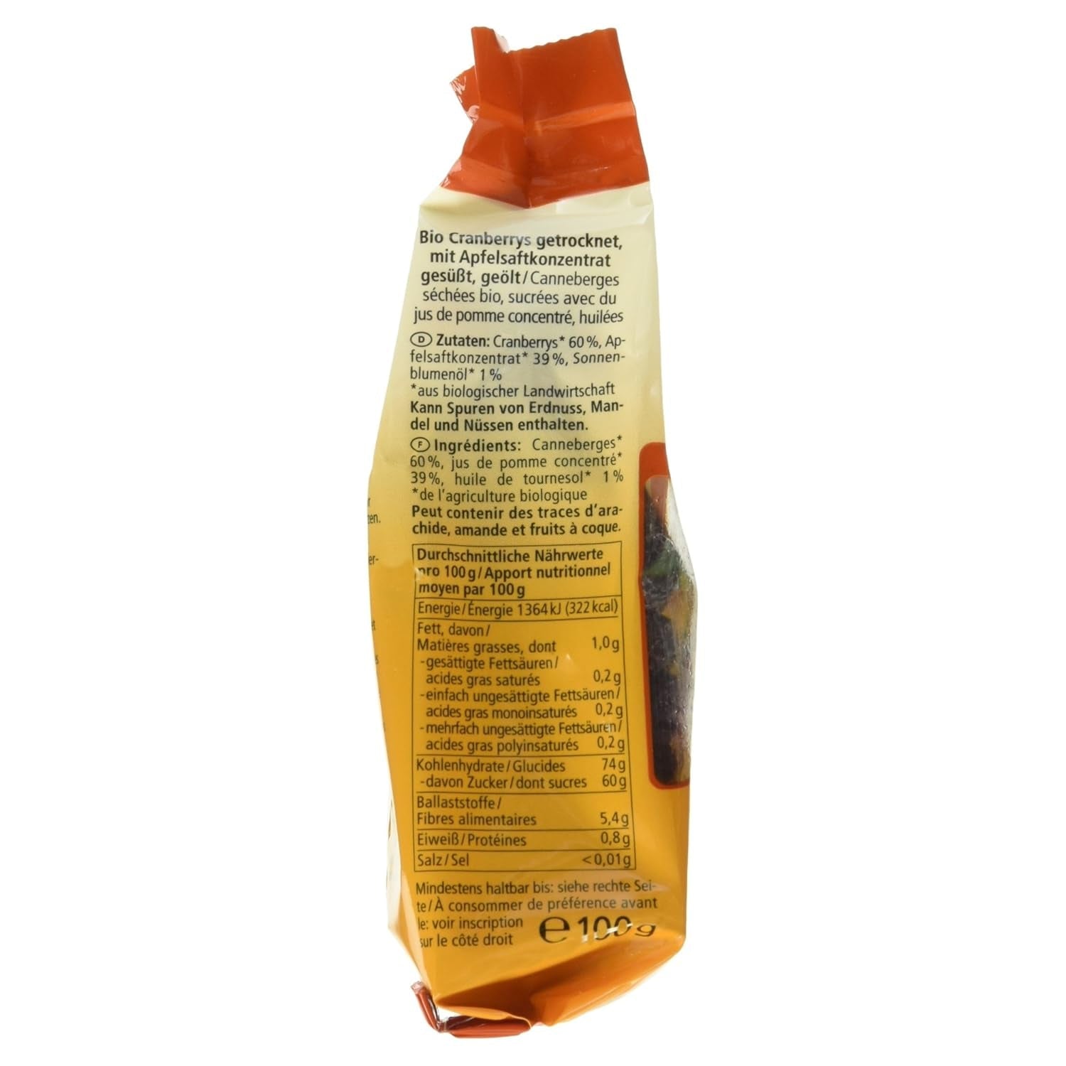 Biologische veenbessen, 100g Naty Shop gedehydrateerde producten
