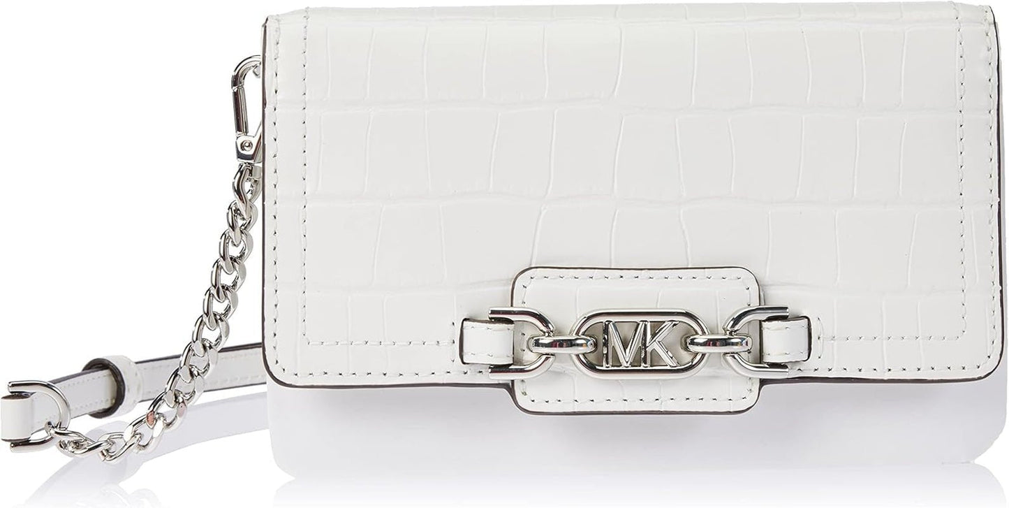 MICHAEL KORS Heather Phn CHN Xbody-tas Dames Naty Shop-tassen Optisch Wit