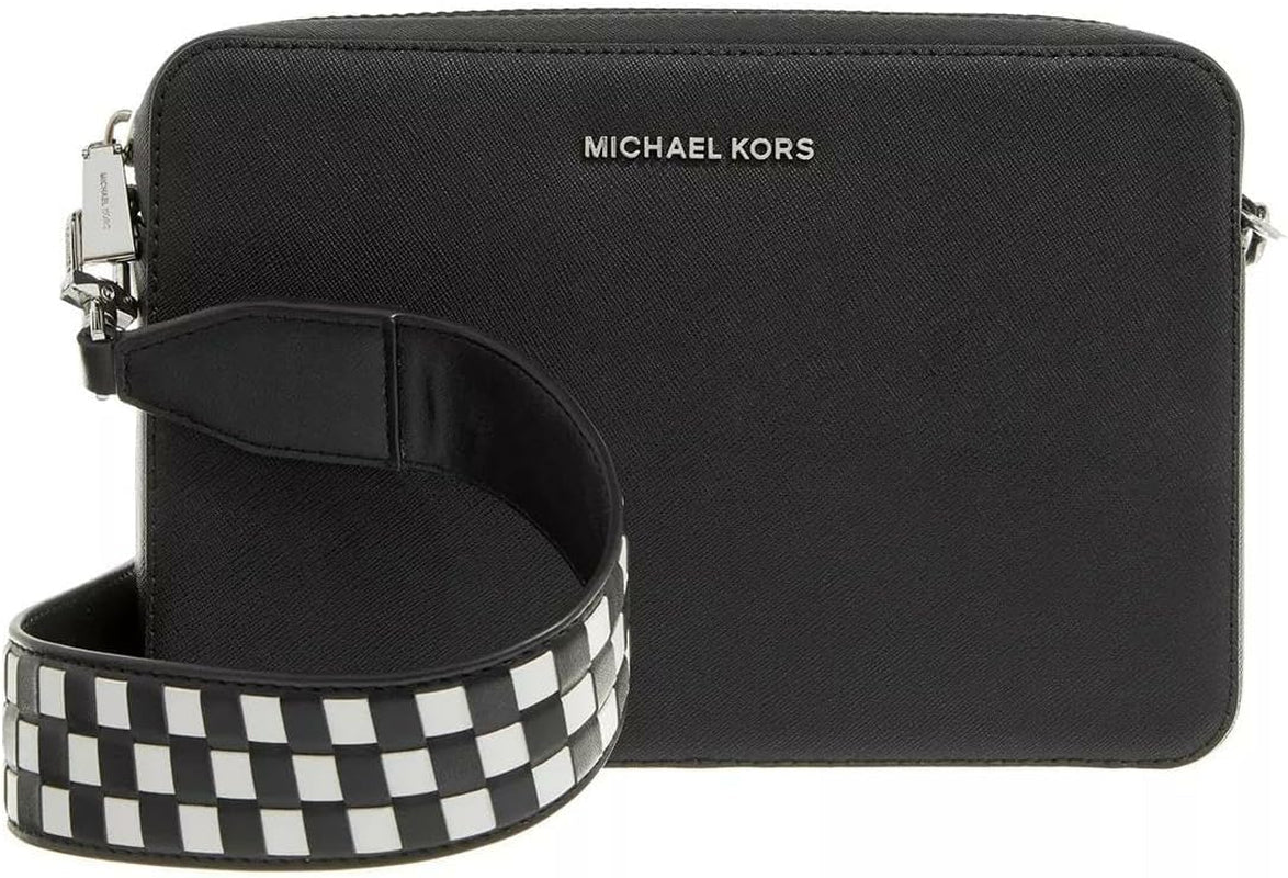 Michael Kors Jet Set Lg Ew Crossbody Tas Dames Tassen Naty Shop Blk/Opticwht