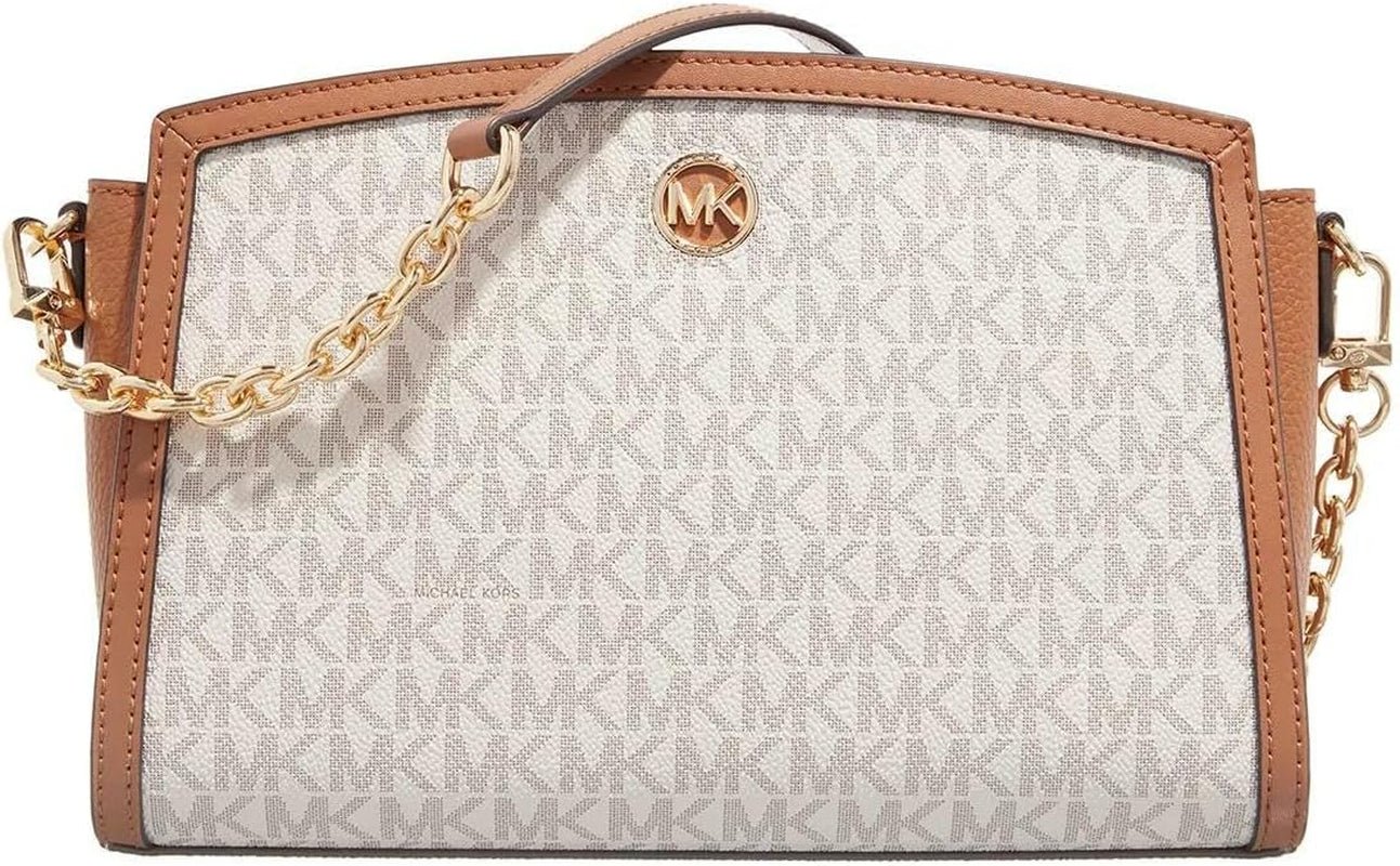 Michael Kors Dames Lg Ew Xbody Bag Damestassen Naty Shop Vanille/Acrn