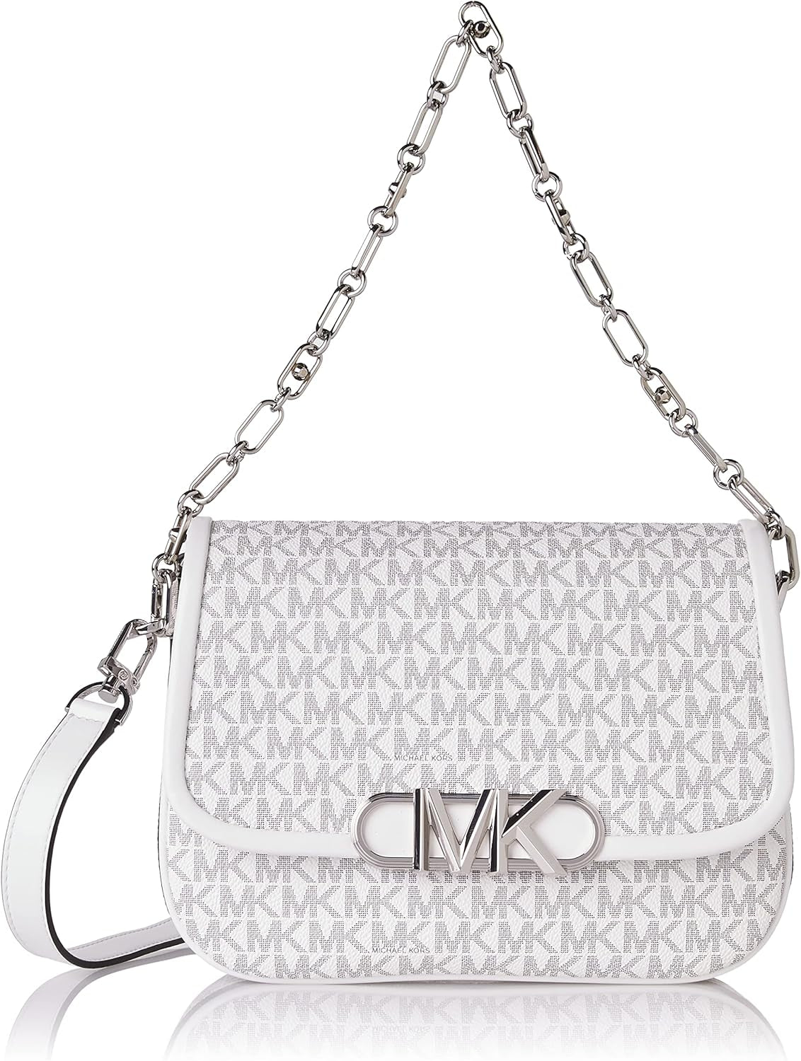 Michael Kors Dames Parker Md Zadel Mgr Tas Dames Tassen Naty Shop Opticwt/Blk
