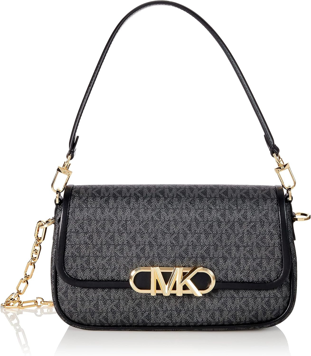 Michael Kors Parker Md Conv Pouchette Schoudertas Damestassen Naty Shop Zwart